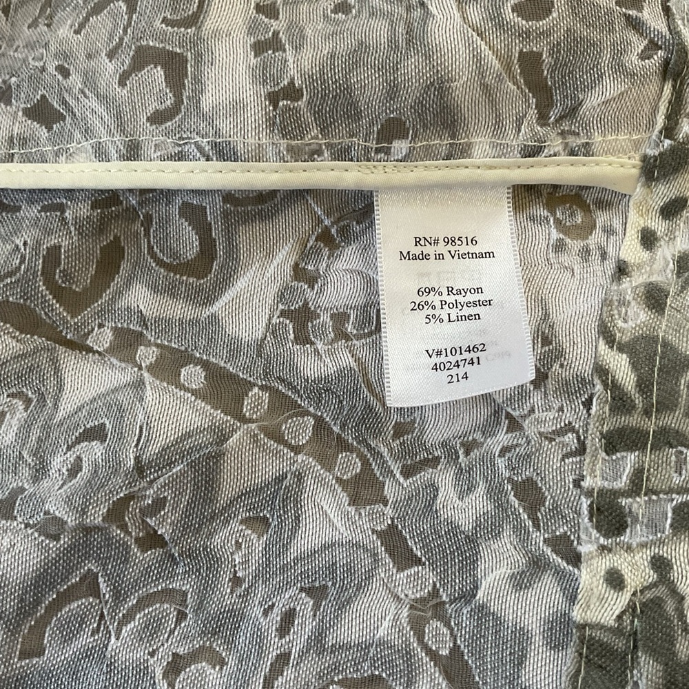 Coldwater Creek Women's Jacket Gray Cream White 3/4 Sleeve Size 4-6 - Picture 8 of 11